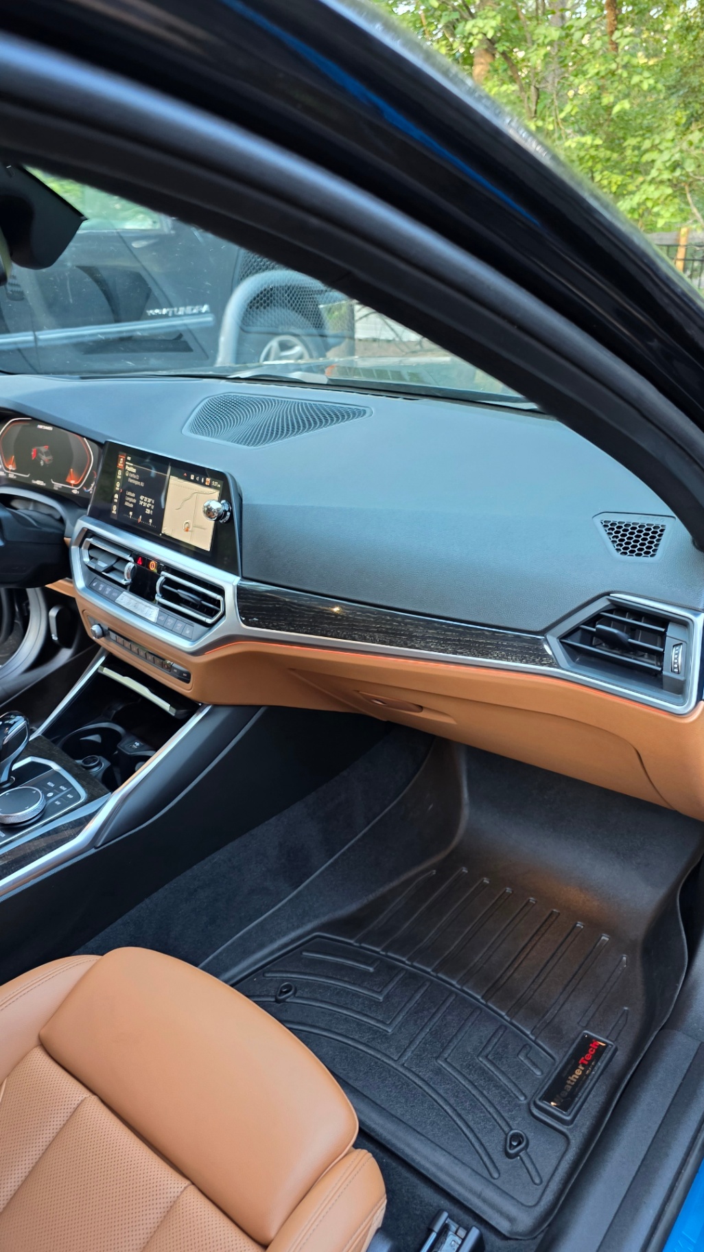 Passenger dash and wood trim cleaned and dressed