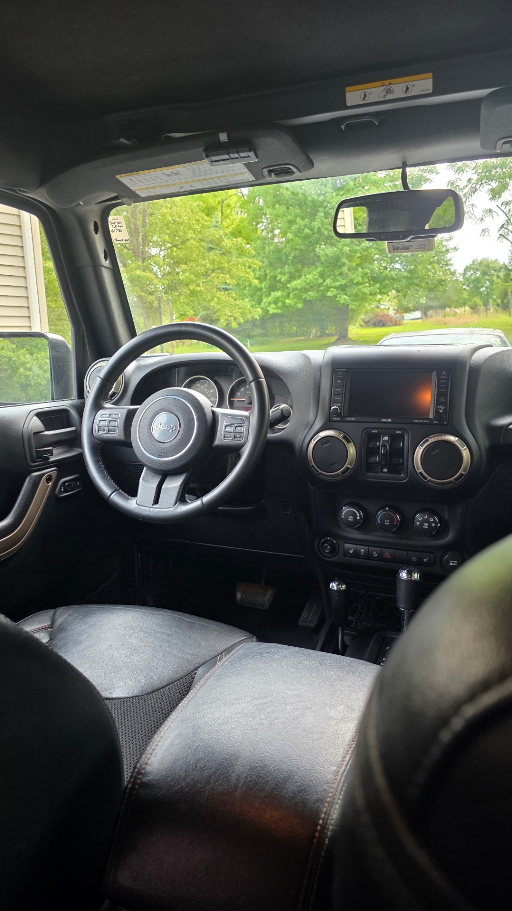 Front cabin with clean glass, headliner and seats